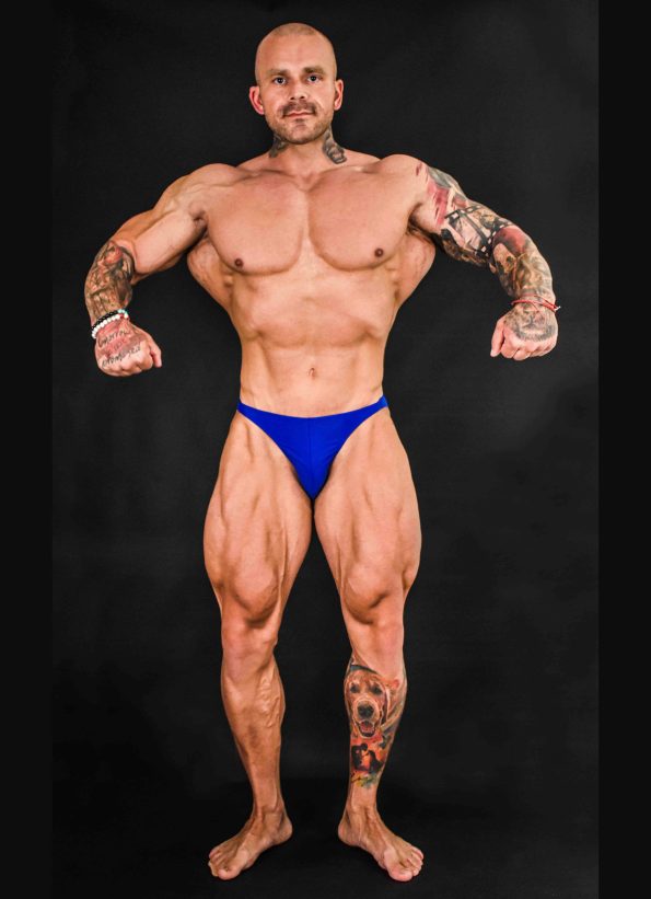 BLUE BODYBUILDING TRUNKS