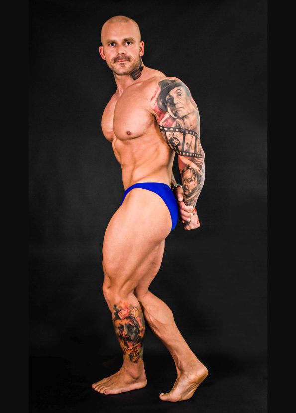 BLUE BODYBUILDING TRUNKS