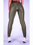 PANTALONI OLIVA METALLIZZATA PUSH-UP