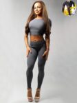 Machen Sie Ihre eigene push-up Hose MOON GREY