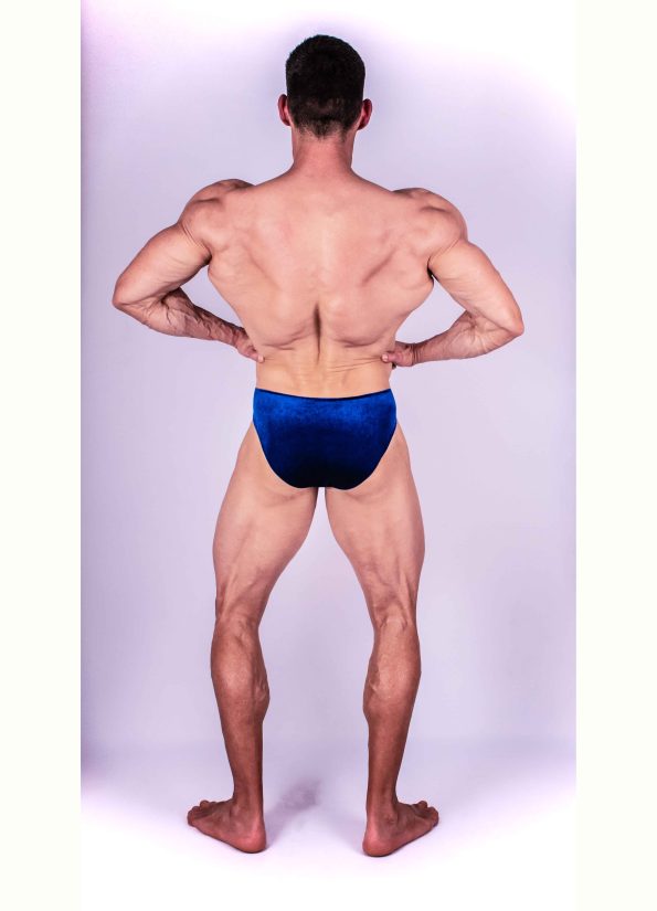 KÉK BÁRSONY TESTÉPÍTŐ NADRÁG IFBB, NPC ( OLDALHOSSZ 5CM )