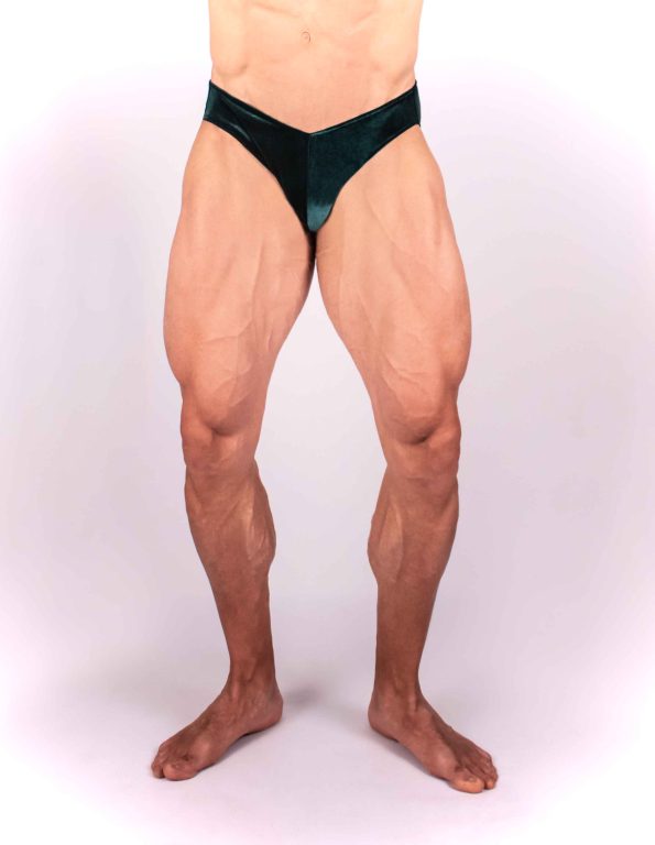 ZÖLD BÁRSONY TESTÉPÍTŐ NADRÁG IFBB, NPC ( OLDALHOSSZ 5CM )